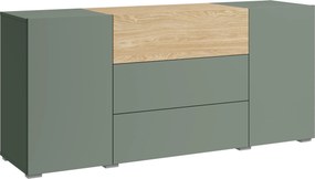 XXXLutz ŠIROKÁ KOMODA, farba duba, šalviovozelená, 150/68/38,5 cm P & B - Online Only obývacie izby - 002778007132