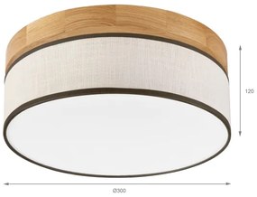 Brilagi - LED stropné svietidlo BELLADONNA LED/20W/230V pr. 30 cm krémová/dub