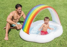 Detský bazén so strieškou v tvare dúhy