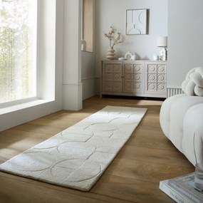 Slonovinový ručne tkaný vlnený behúň 60x230 cm Gigi – Flair Rugs