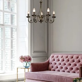 Luster na reťazi DONATO 5xE14/40W/230V