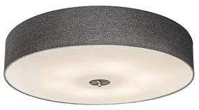 Rustikálne stropné svietidlo sivé 70 cm - Drum Jute
