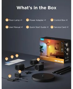 Govee - LED RGBICWW Stmievateľná stojacia lampa TREE MATTER LED/48W/230V Wi-Fi