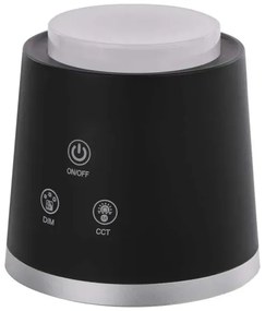 LED Stmievateľná nabíjacia stolná lampa 4v1 LED/6W/3,7V 3000K/4000K/6500K čierna