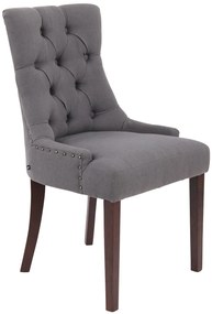 Jedálenská stolička Aberdeen ~ látka, drevené nohy antik tmavé - Tmavo sivá