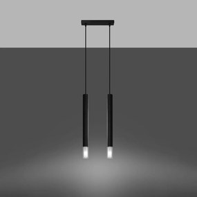 Sollux Lighting Závesné svietidlo WEZYR 2 čierne