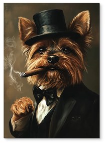 drevko |  Obraz Yorkie z podsvetia
