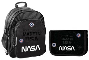 Školský set trojkomorový batoh + puzdro Nasa