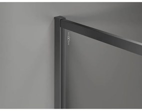 Mexen, Mexen Kioto-F sprchová stena s rámom 170 x 202 cm, priehľadná 8 mm, pištoľový kov - 800-170-104-95-00