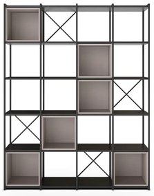 Čierno-krémová knižnica 140x179 cm Anya – Marckeric