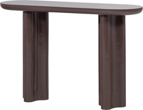 Tmavohnedý lesklý konzolový stolík 35x120 cm Evara – WOOOD