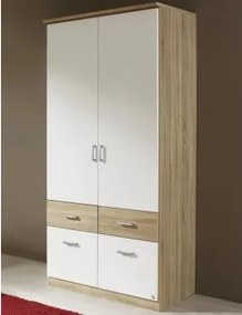 Šatníková skriňa Bremen, 91 cm, dub sonoma/biela%