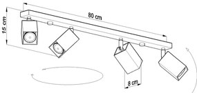 Biele stropné svietidlo Sollux Toscana