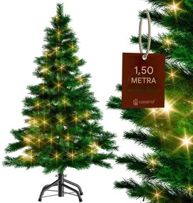 InternetovaZahrada Umelý vianočný stromček 150 cm + svetelná reťaz