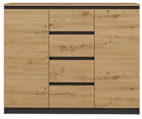Komoda 2D4S 120 cm dub artisan/antracit