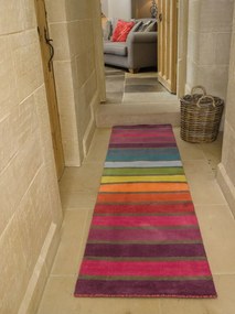 Flair Rugs koberce Ručne tkaný behúň Illusion Candy Multi - 60x230 cm