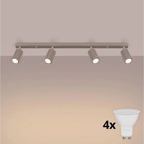 Brilagi - LED bodové svietidlo CRESTO 4xGU10/10W/230V taupe