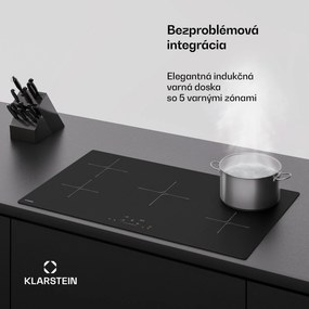 Klarstein PowerGlide indukčná varná doska | Odolná proti poškriabaniu | 5 varných zón | 9800 W | 90 cm