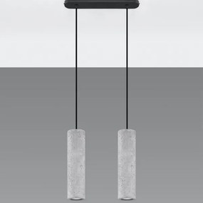 Sollux SL.0654 - Luster na lanku LUVO 2xGU10/40W/230V betón/čierna