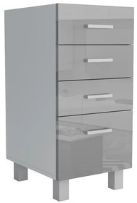 Kuchynská skrinka Lucjan 40D 4S LUX šedá