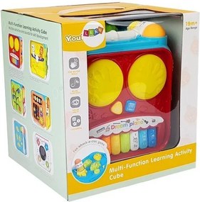 LEAN Toys Vzdelávacia kocka – triedič pre bábätká so zvukom a svetlom