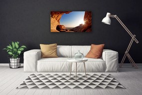 Obraz na plátne Skala slnko krajina 140x70 cm