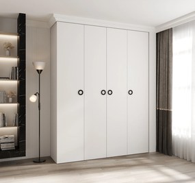 Šatníková skriňa 190 cm Carmela 40-1 (biela + čierna). Akcia -20%. Vlastná spoľahlivá doprava až k Vám domov. 1126537