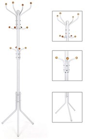 SONGMICS Kovový vešiak na oblečenie 182cm biely