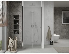 Mexen Lima, skladacie sprchové dvere do otvoru 65 x 190 cm, 6mm číre sklo, chrómový profil, 856-065-000-01-00-D