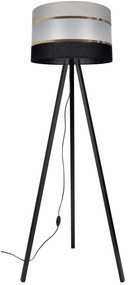 Stojacia lampa CORAL 1xE27/60W/230V wenge/čierna/šedá/zlatá