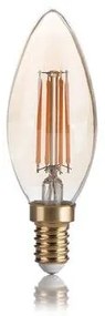 Ideal Lux 151649 Vintage LED žiarovka E14, 4W, 300lm, 2200K, jantárová