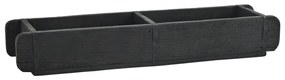MADAM STOLTZ Úložný box z recyklovaného dreva Black