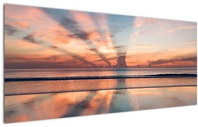 Obraz slnečných lúčov nad Daytonskú pláži (120x50 cm)