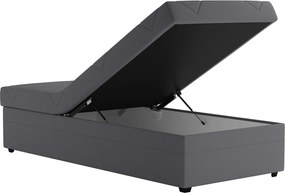 Posteľ Evelina 90x200 cm, stredne šedá látka