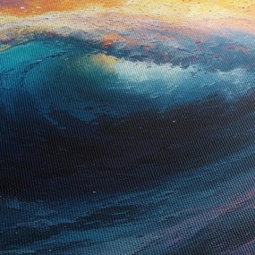 Obraz - Vlna v západu slnka (70x50 cm)