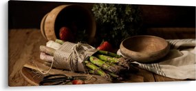 Obraz špargle na stole (120x50 cm)