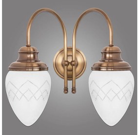 Kemar RI/K/2/M - Nástenné svietidlo RINAMA 2xE27/60W/230V mosadz