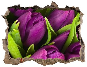 Samolepící díra nálepka Fialové tulipány nd-k-89975331