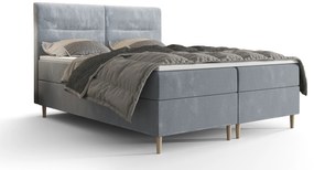 Manželská posteľ Boxspring 140 cm Saruta (svetlomodrá) (s matracom a úložným priestorom). Vlastná spoľahlivá doprava až k Vám domov. 1047353