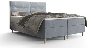 Manželská posteľ Boxspring 140 cm Saruta (svetlomodrá) (s matracom a úložným priestorom). Vlastná spoľahlivá doprava až k Vám domov. 1056342