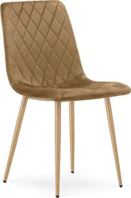 Hnedá zamatová stolička TURIN