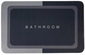 Predložka do kúpeľne Bathroom, 50x80 cm, sivá/čierna