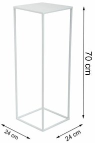 STOJAN NA KVETINÁČ SIMPLE 70X24X24 CM BIELA