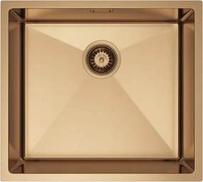 Erga HD, 1-komorový oceľový drez 490x440x210 mm, medená, ERG-MLS-HD4944Z