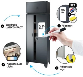 Modulárny nadstavec EWA Compact 800 x 380 x 400 mm, antracit