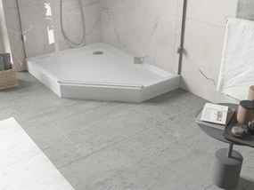 Mexen Flow+, päťuholníková sprchová vanička, ľavá, 100 x 90 cm, biela lesklá, 46P109010LH