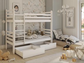 Detská posteľ 90 x 190 cm Paul (s roštom a úl. priestorom) (biela). Vlastná spoľahlivá doprava až k Vám domov. 1013490