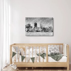 Obraz - Coffee art city (90x60 cm)