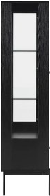 Dvojdverová vitrína ANGUS 75x152 cm čierna, melamínové drevo