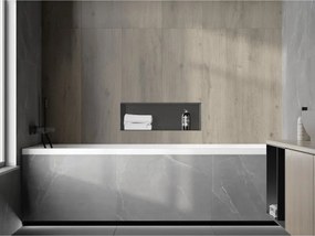 Mexen X-Wall-NR, polica na zapustenie bez príruby 60 x 20 cm, grafitová matná - 19E1602010